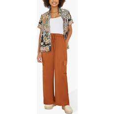 Orange Trousers Yumi Straight Cut Cargo Trousers, Orange