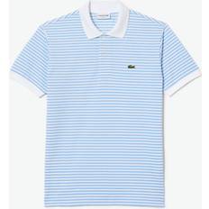 Lacoste Core Essential Striped Cotton Polo Shirt, Blue/White