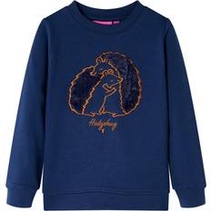 vidaXL navy, 116 Kids' Sweatshirt Children's Long Sleeves Pullover Kids' Top Hedgehug Design