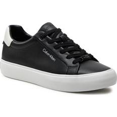 Calvin Klein Vulcanized Leather Trainers Black, Black, 40, Women