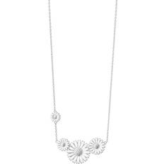 Georg Jensen Daisy halskæde sølv og hvid emalje