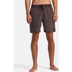 Brown - Women Swimming Trunks RVCA Pigment Elastic Waist 17" Boardshorts" Plum