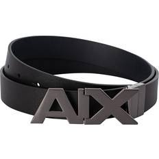 Armani Exchange Herre Tilbehør Armani Exchange AX Plate Buckle Belt Black
