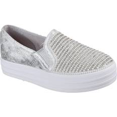 Skechers Girls Double Up Shiny Dancer Shoes 28, Colour: Silver