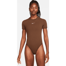 Nike Shapewear & Under Garments Nike Sportswear Women's Short-Sleeve Bodysuit Brown UK 24-26