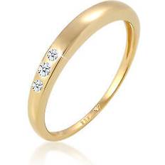 Ringe Goldring ring verlobungsring gold 585 gelbgold diamant brilliant trio elli mm