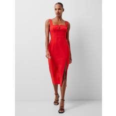 Dresses French Connection Echo Crepe Keyhole Midi Dress True Red