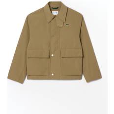 Lacoste Beige Outerwear Lacoste Short Showerproof Snaps Down Jacket Beige