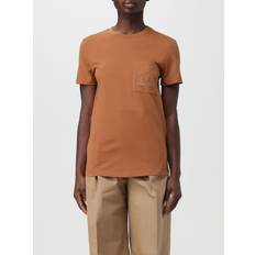 Max Mara T-shirts Max Mara Papaia logo t-shirt cuoio