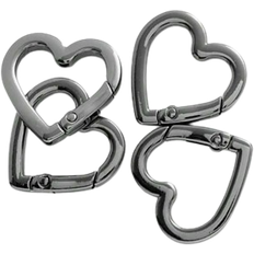 5pcs Metal Heart Shape Clasps Openable Carabiner Keychain Bag Hook Buckle Accessories