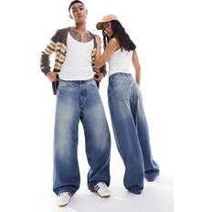 Weekday Astro Loose Fit Wide Leg Jeans - Blue