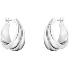 Curve Large Earrings - Silver