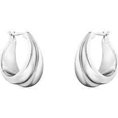 Georg jensen curve store øreringe i sølv Georg Jensen Curve Large Earrings - Silver