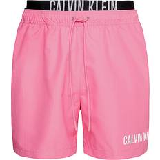 Calvin Klein Pink Swimming Trunks Calvin Klein Intense Power Double Waistband Swim Shorts - Pink