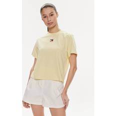 Tommy Hilfiger Recycled Fabric T-shirts Tommy Hilfiger Badge Classic Fit Boxy T-Shirt LEMON ZEST