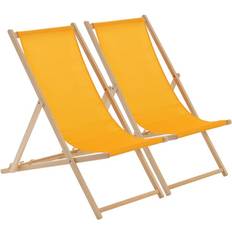 Garden & Outdoor Furniture Harbour Housewares Wooden Folding Garden Sun Lounger Deck