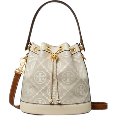 Leather - White Bucket Bags Tory Burch T Monogram Bucket Bag - Ivory