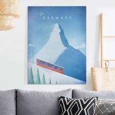 Klebefieber Leinwandbild Reiseposter Zermatt