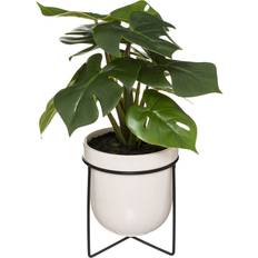 Accessoires d'intérieur Atmosphera Monstera Sur Pied Métal H33 cm Plante Artificielle