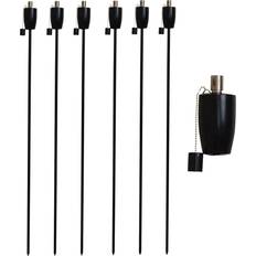 Harbour Housewares Metal Garden Torches Barrel Pack of 6