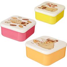 Beige Food Containers Puckator Lunch Boxes Set of 3 SML Mopps Pug Food Container