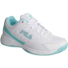 Fila Racket Sport Shoes Fila Womens Rifaso Tennis-Pickleball Shoes WHITE/ARUBA BLULE