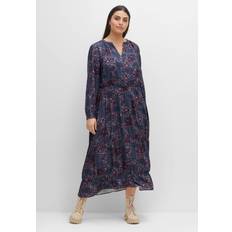 Sheego Printed Maxi Dress Midnight Blue Print