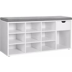 Gris Muebles y Accesorios de Pasillo Vasagle Pull out Shelf White/Grey Organizador de zapatos 104x48cm