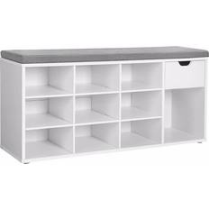Vasagle Pull out Shelf White/Grey Skohylle 104x48cm