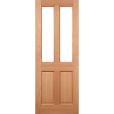 Doors LPD Malton Unfinished Hardwood 2P 2L Frosted Glazed Interior Door (x198.1cm)