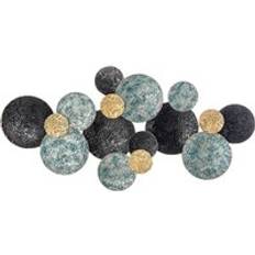 Metal Wall Decor Homcom 3D Metal Art Modern Circle Hanging Wall Decor