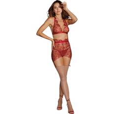 Dreamgirl Delicate Floral BH Sæt Black