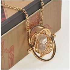 Gold Spins Hourglass Harry Potter Time Turner Necklace