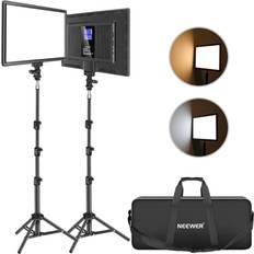 Lighting & Studio Equipment Neewer 2 Pack NL-192AI Bi-color LED Panel Light Kit