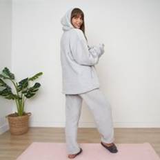 Dreamscene Soft Coral Sherpa Fleece Pyjamas Light Grey