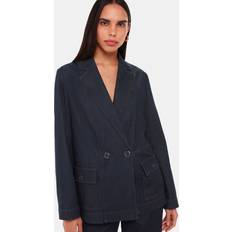 Denim - Women Blazers Whistles Joanna Denim Blazer - Dark Denim