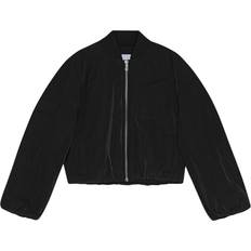 Ganni L Ytterklær Ganni Black Oversized Bomber Jacket 099 Black XXS-XS