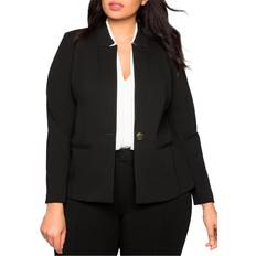 Nylon - Women Blazers Eloquii Women's Plus The Ultimate Stretch Suit Blazer 18, Black