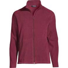 Lands' End Outerwear Lands' End School Uniform Men's Full-Zip Mid-Weight Fleece Jacket Burgundy