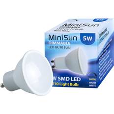 Light Bulbs ValueLights Pack of 12 Dimmable 5W SMD LED GU10 Super Bright Thermo Plastic Bulbs [3000K Warm White]