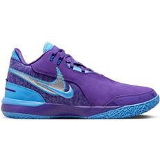 Suede - Women Basketball Shoes Nike LeBron NXXT Gen AMPD - Field Purple/University Blue/Metallic Silver