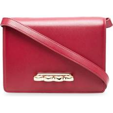 Røde Skuldervesker Alexander McQueen Bordeaux Skinn Crossbody Veske med Four Ring Håndtak Red ONE Size