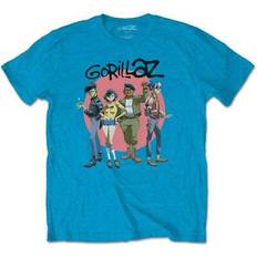 Gorillaz Group Circle Rise T Shirt Blue