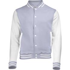 One Size - Unisex Jacken AWDis Varsity Jacket Light Grey