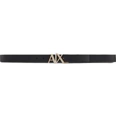 Armani Exchange Bekleidung Armani Exchange Men's Essenial, Double face, Metal Logo Plaque Belt, Black/Blue Navy