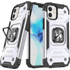 Wozinsky Schutzhülle für iphone 14 robuste hülle case cover mit ringhalter Silber