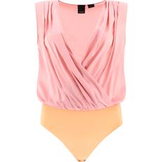 Femme - Rose Bodys Pinko Body Croisé En Satin Stretch Orchidée Fumée