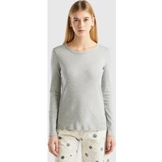 United Colors of Benetton Clothing United Colors of Benetton Long Sleeve Pure T-shirt, XXS, Light Gray, Women