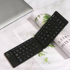 Keyboards Tomtop Jms Folding BT Keyboard Compatibility Intelligent Matching Simple & Compact Long-lasting Black