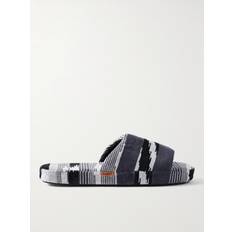 Missoni Home Clint Striped Cotton-Terry Jacquard Slippers Men Black